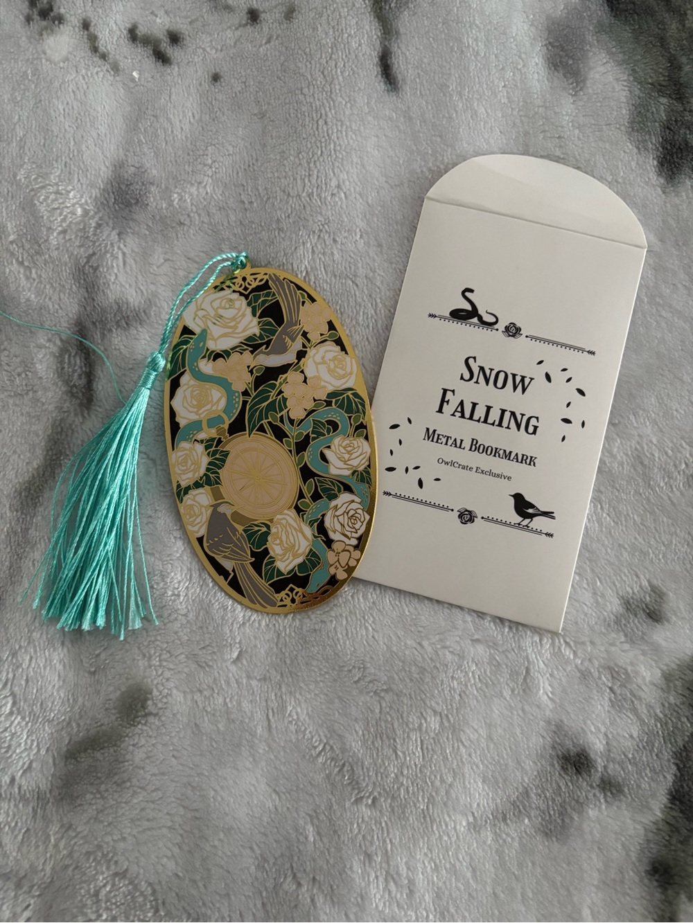 Owlcrate - Snow Falling Metal Bookmark